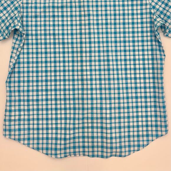 Robert Graham Gingham Short Sleeve Shirt Button-Down Cotton | Men's Size XL - Picture 8 of 12